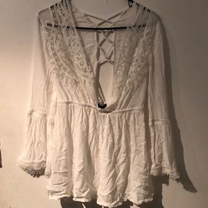 Top shop white blouse